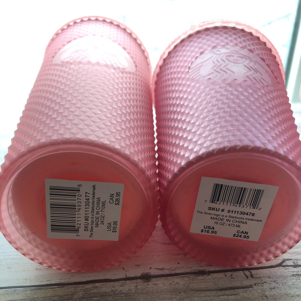 Starbucks 2022 Valentine’s Day Studded Jelly Pink Lemonade Set - Picture 5 of 6